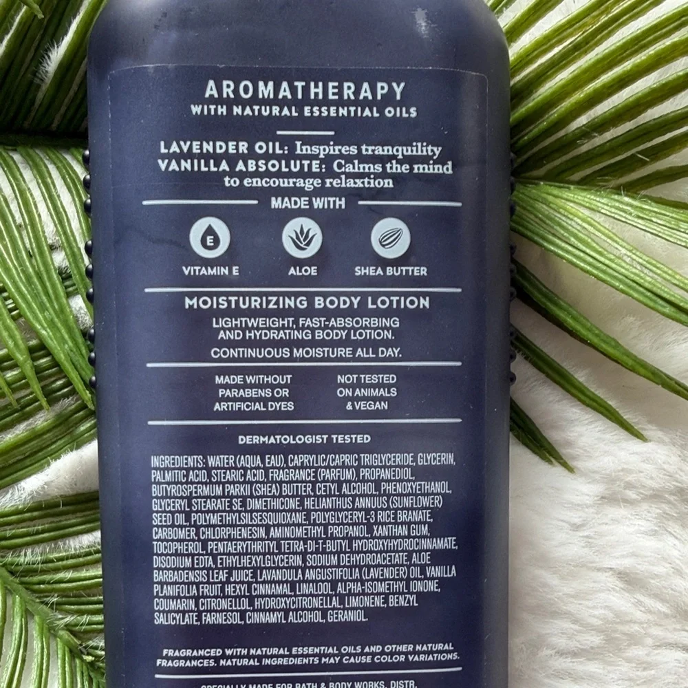 Bath & Body Works Aromatherapy Lavender & Vanilla Body Lotion - Deep Purple